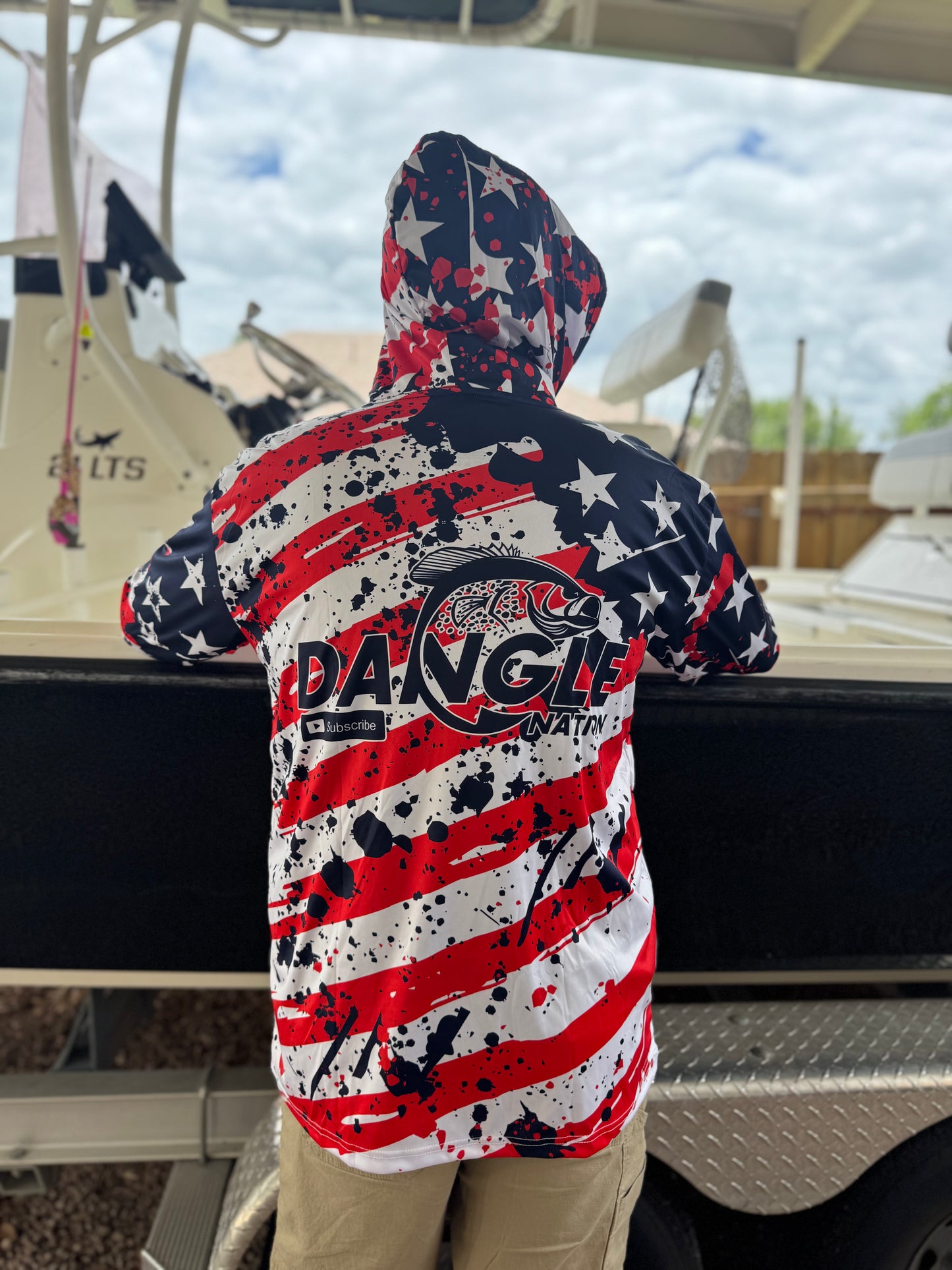 Merica! Hooded fishing shirt
