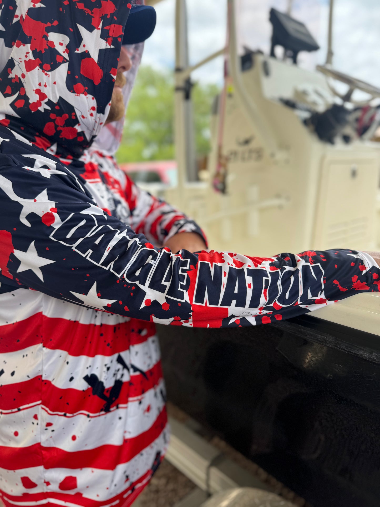 Merica! Hooded fishing shirt