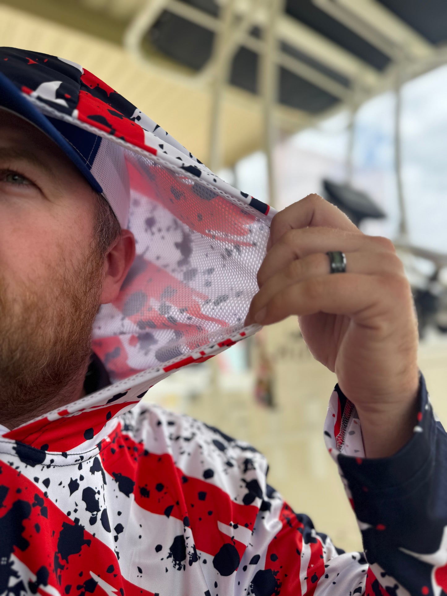 Merica! Hooded fishing shirt