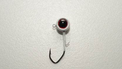 1/8 oz White crappie Jig WITH keeper - 5 Pack