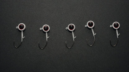 1/8 oz White crappie Jig WITH keeper - 5 Pack