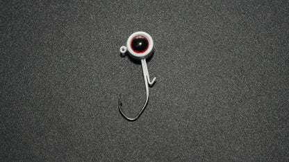 1/8 oz White crappie Jig WITH keeper - 5 Pack