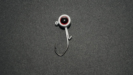 1/8 oz White crappie Jig WITH keeper - 5 Pack