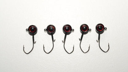 1/8 oz BLACK Crappie Jig WITH keeper - 5 Pack