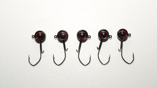 1/8 oz BLACK Crappie Jig WITH keeper - 5 Pack
