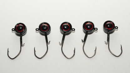 1/8 oz BLACK Crappie Jig WITH keeper - 5 Pack
