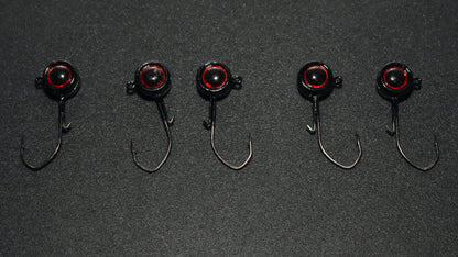 1/8 oz BLACK Crappie Jig WITH keeper - 5 Pack