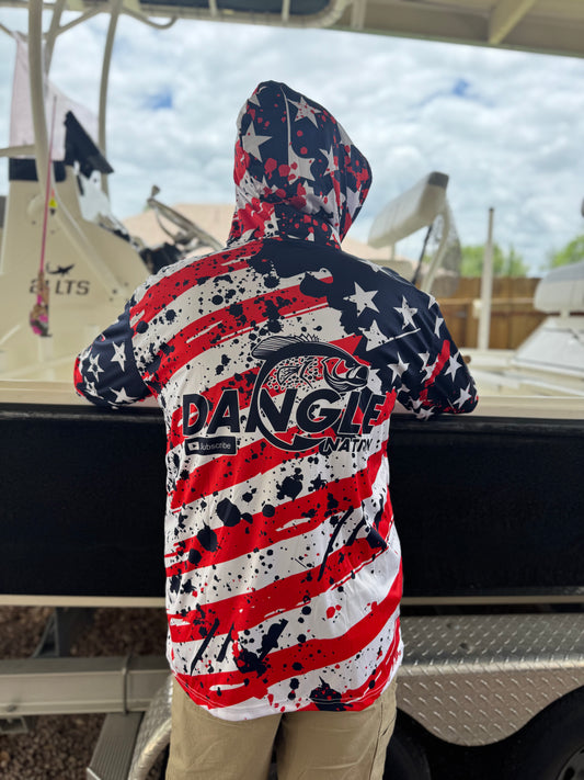 Merica! Hooded fishing shirt