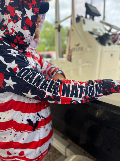Merica! Hooded fishing shirt